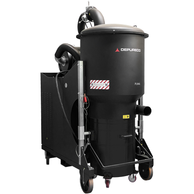 Odkurzacz przemysłowy puma 20 kW z filtrem o bardzo dużej powierzchni do pyłów ciężkich duże podciśnienie 600 mBar