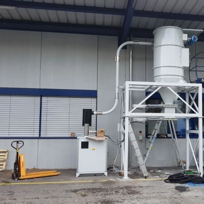 centralna instalacja odkurzacza przemysłowego stacjonarnego automatycznie