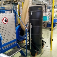 odkurzacz wentylatorowy 7 kw z automatycznym czyszczeniem filtrów sprężonym powietrzem praca