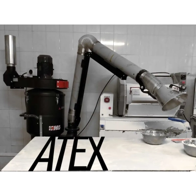 DF 40 ATEX 1/3D Z20/22 odpylacz 4 kW do pylow PVC ALU centralny system