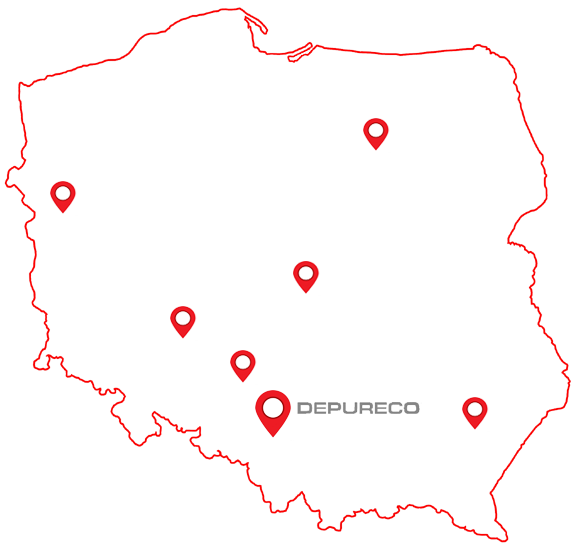 Mapa Polski Depureco